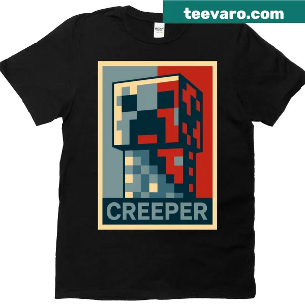Oversized t-shirt featuring a cartoon graphic of a gaming Creeper