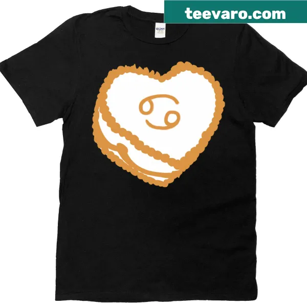 Active t-shirt with light orange cake design for Cancer sign