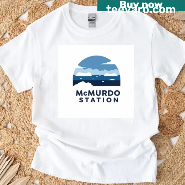 Vintage graphic of McMurdo Station on T-shirt