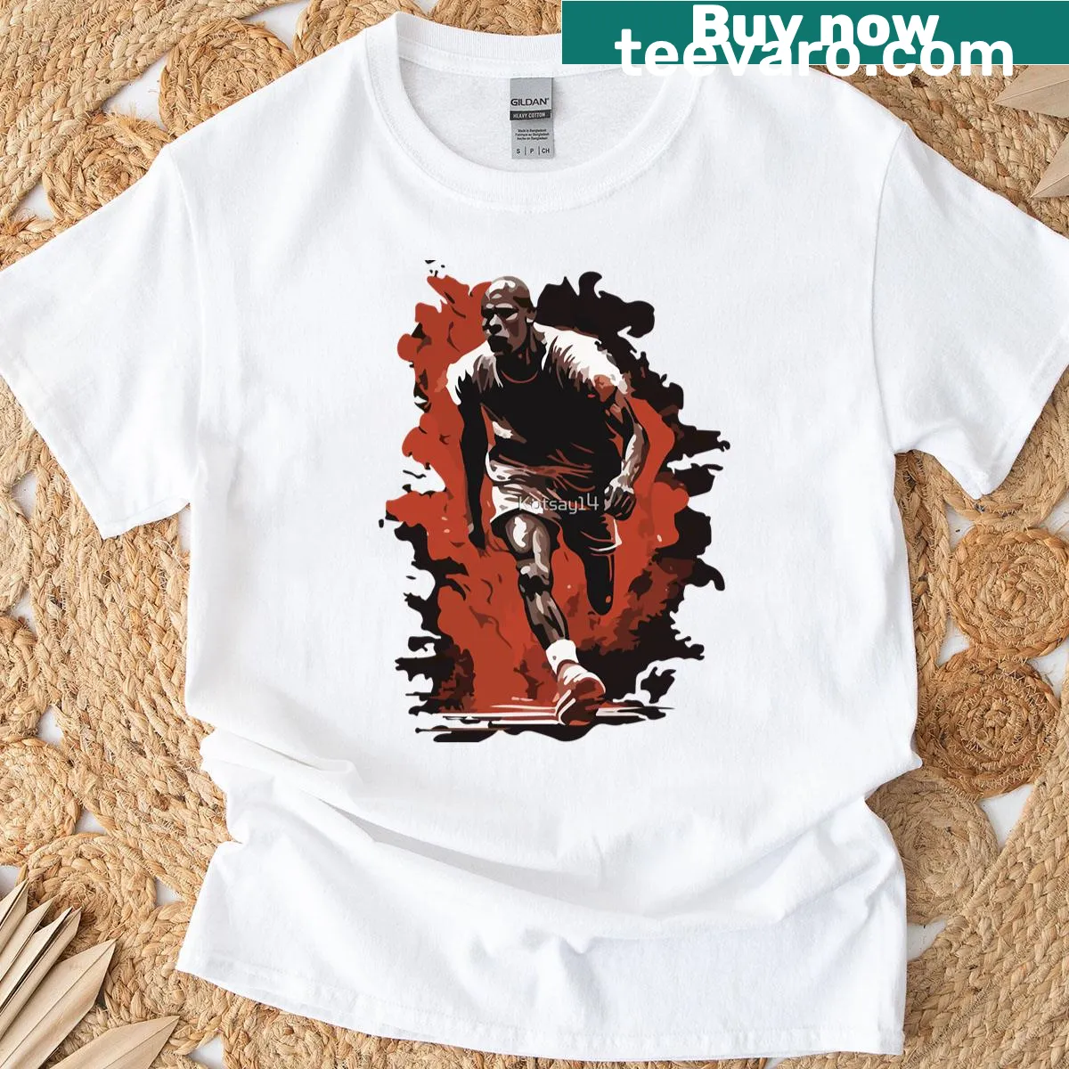 MJ Legendary Basketball Player T-shirt honoring a sports icon — on a men's t-shirt
