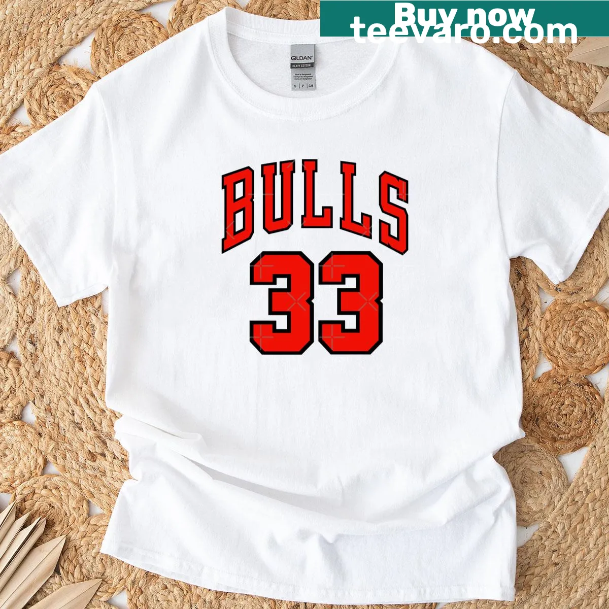 Illustration of a dynamic bull on a T-shirt — on a men's t-shirt