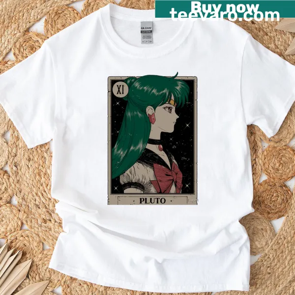 Vintage-style T-shirt featuring Pluto tarot card design