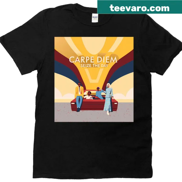 Illustrated 'Carpe Diem' design on a t-shirt