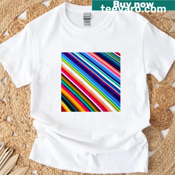 Abstract striped design on a T-shirt