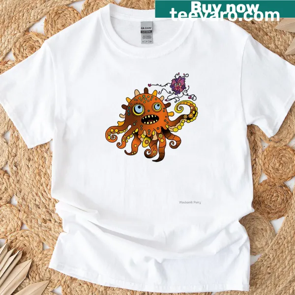 Adorable love-struck critter graphic on a charming t-shirt