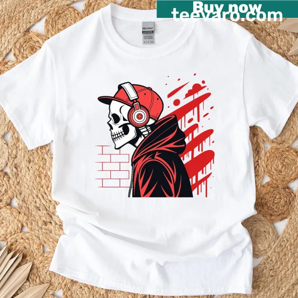 Bold urban art typography on a streetwear T-shirt