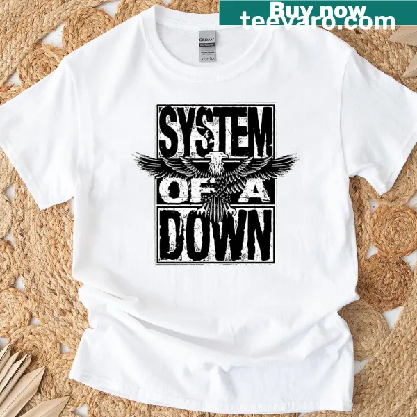 Illustrative T-shirt featuring iconic elements of System Of A Down