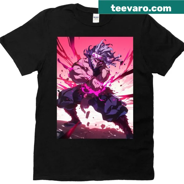 Oversized T-shirt featuring an illustration of Tengen Uzui from anime