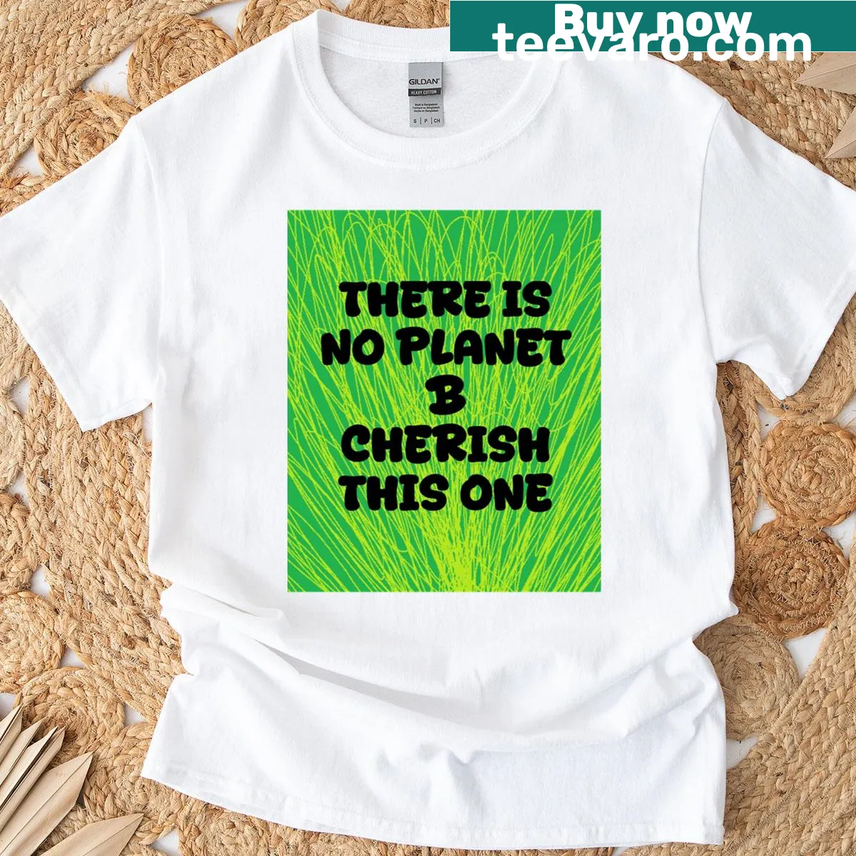 T-shirt featuring the message 'There Is No Planet B' emphasizing environmental awareness — on a men's t-shirt