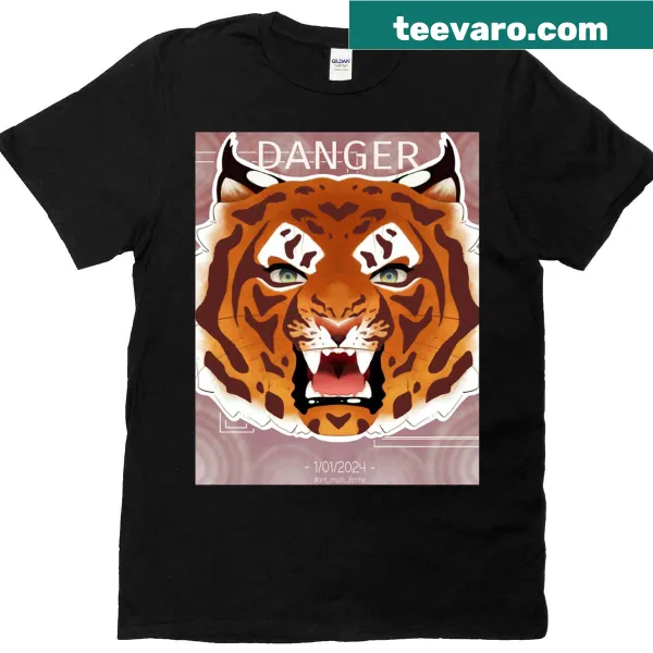 Graphic T-shirt featuring a stunning illustration of a tiger