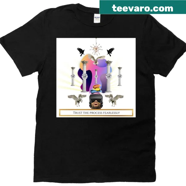 Motivational T-shirt with bold text saying Trust The Process