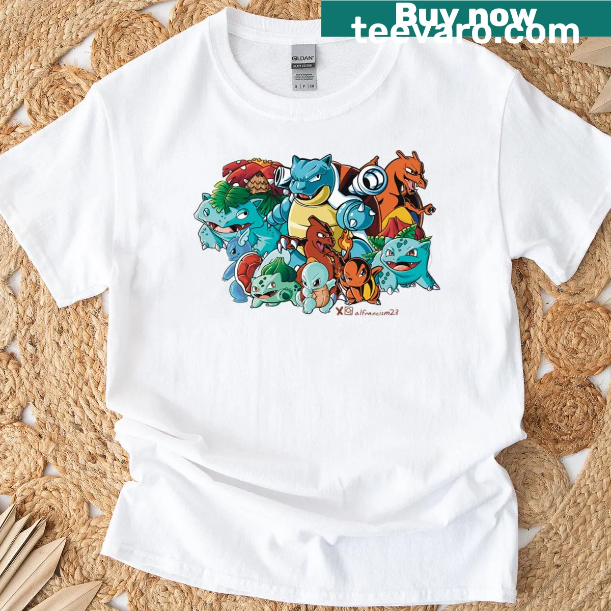 Abstract typography design symbolizing unity among elements — on a men's t-shirt