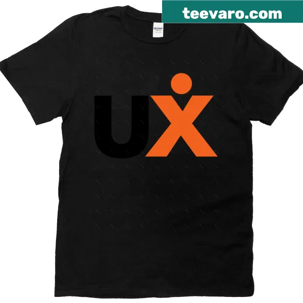 Graphic T-shirt with UX design text for professionals