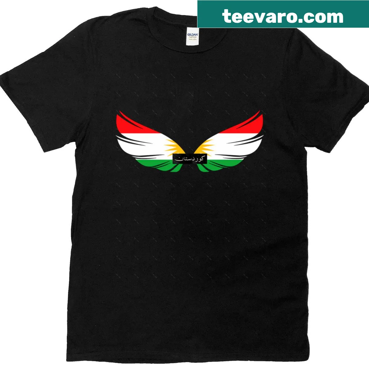 Oversized t-shirt depicting the Wings Of Kurdistan design — on a men's t-shirt