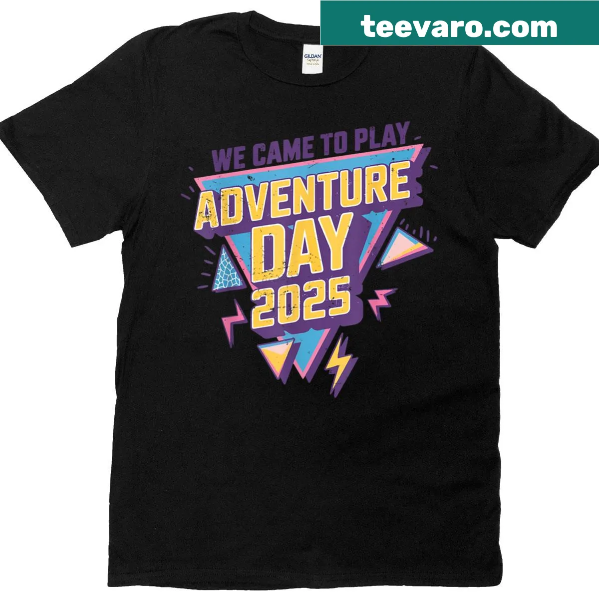 Illustrative t-shirt depicting an adventurous theme, perfect for explorers. — on a men's t-shirt