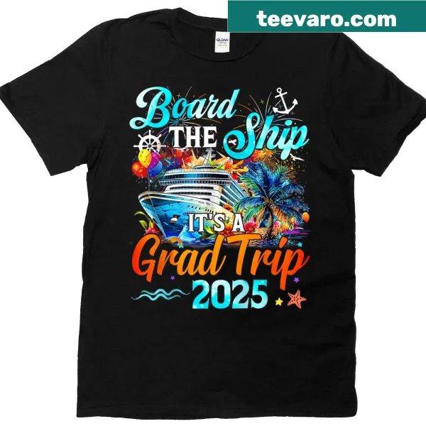 Nautical-themed graduation trip t-shirt for 2025 seniors