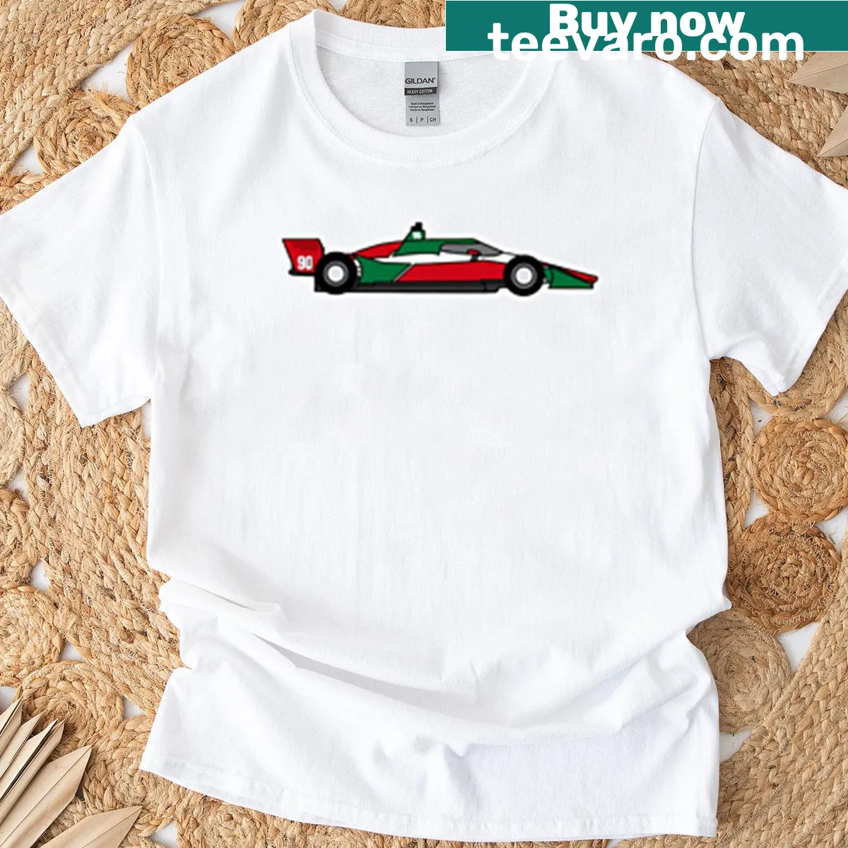 Minimalist oversized T-shirt featuring Callum Illot racing graphic — on a men's t-shirt