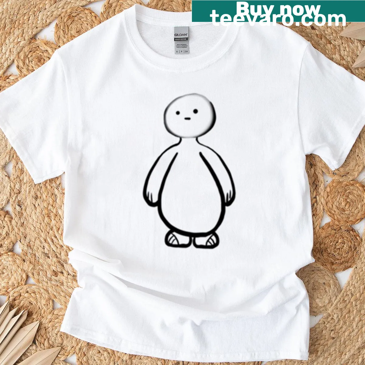 Cartoon graphic featuring a playful guy on a casual t-shirt — on a men's t-shirt