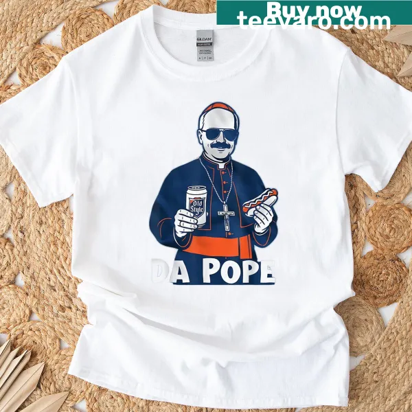Funny Catholic humor T-shirt with witty hand-lettered design