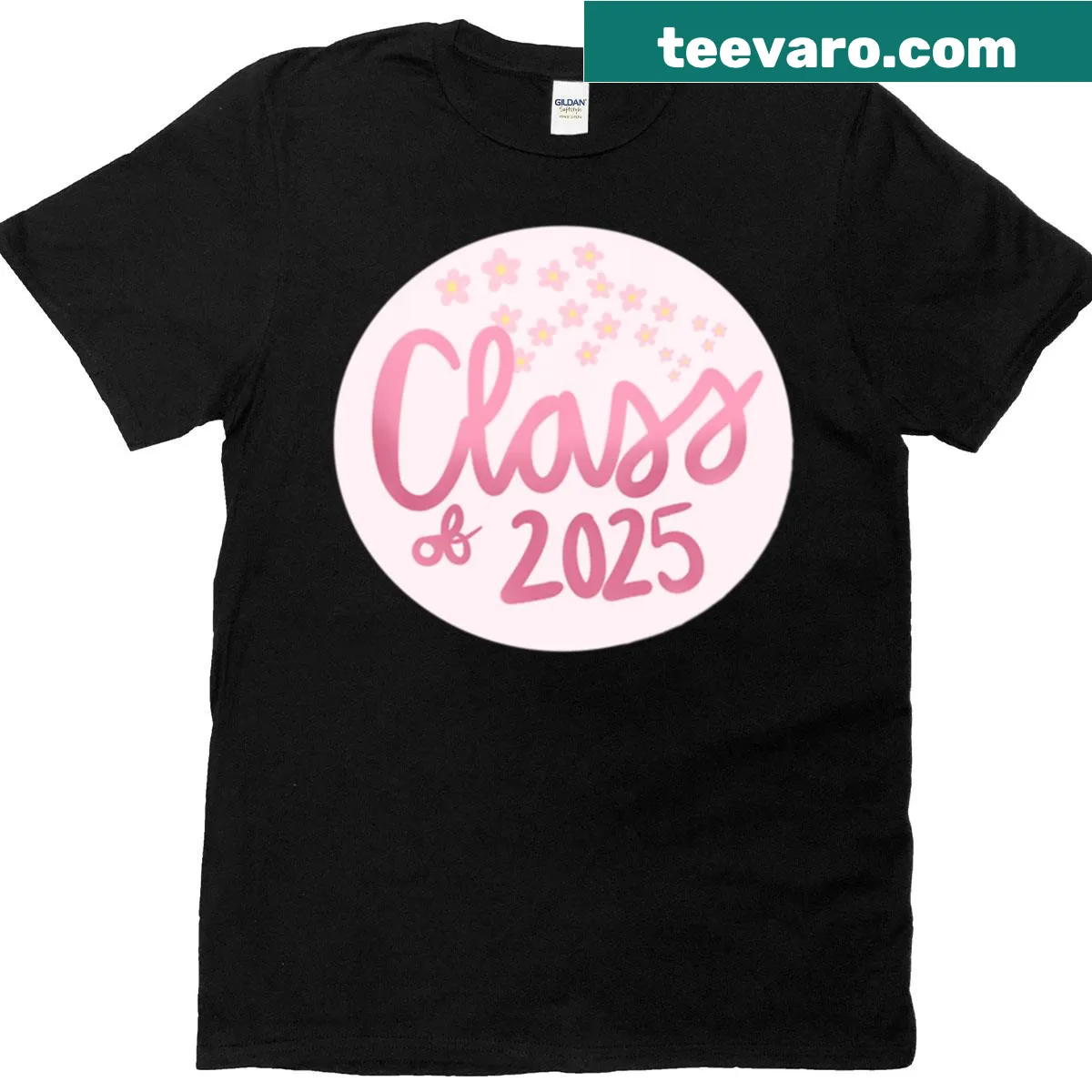 Graduation t-shirt for Class of 2025 with bold text — on a men's t-shirt