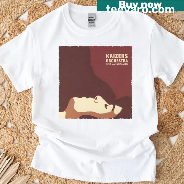 Oversized T-shirt with cartoon of Dod Manns dancing tango