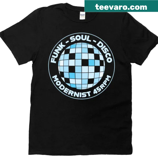 Illustration of a disco ball with playful graphics on a premium t-shirt