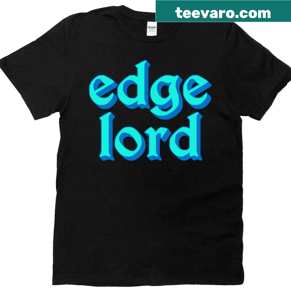 Edgy graphic on oversized Edge Lord t-shirt — on a men's t-shirt