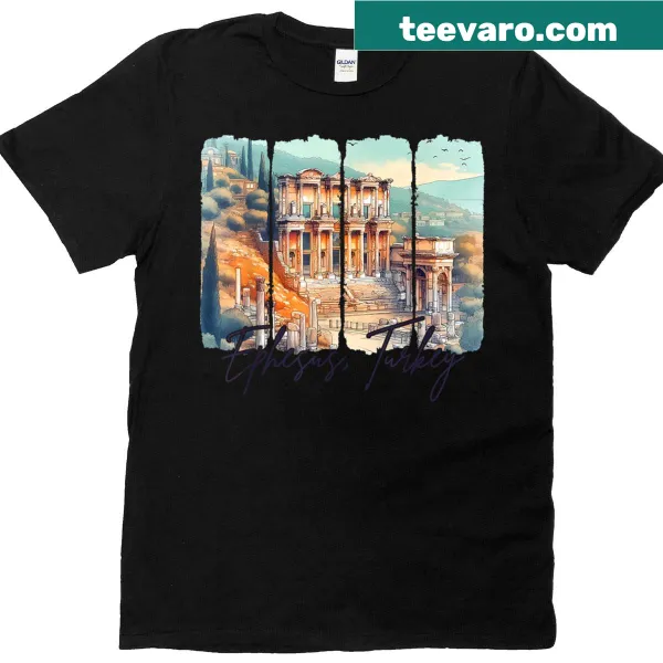 Travel-inspired design featuring Ephesus on a souvenir t-shirt