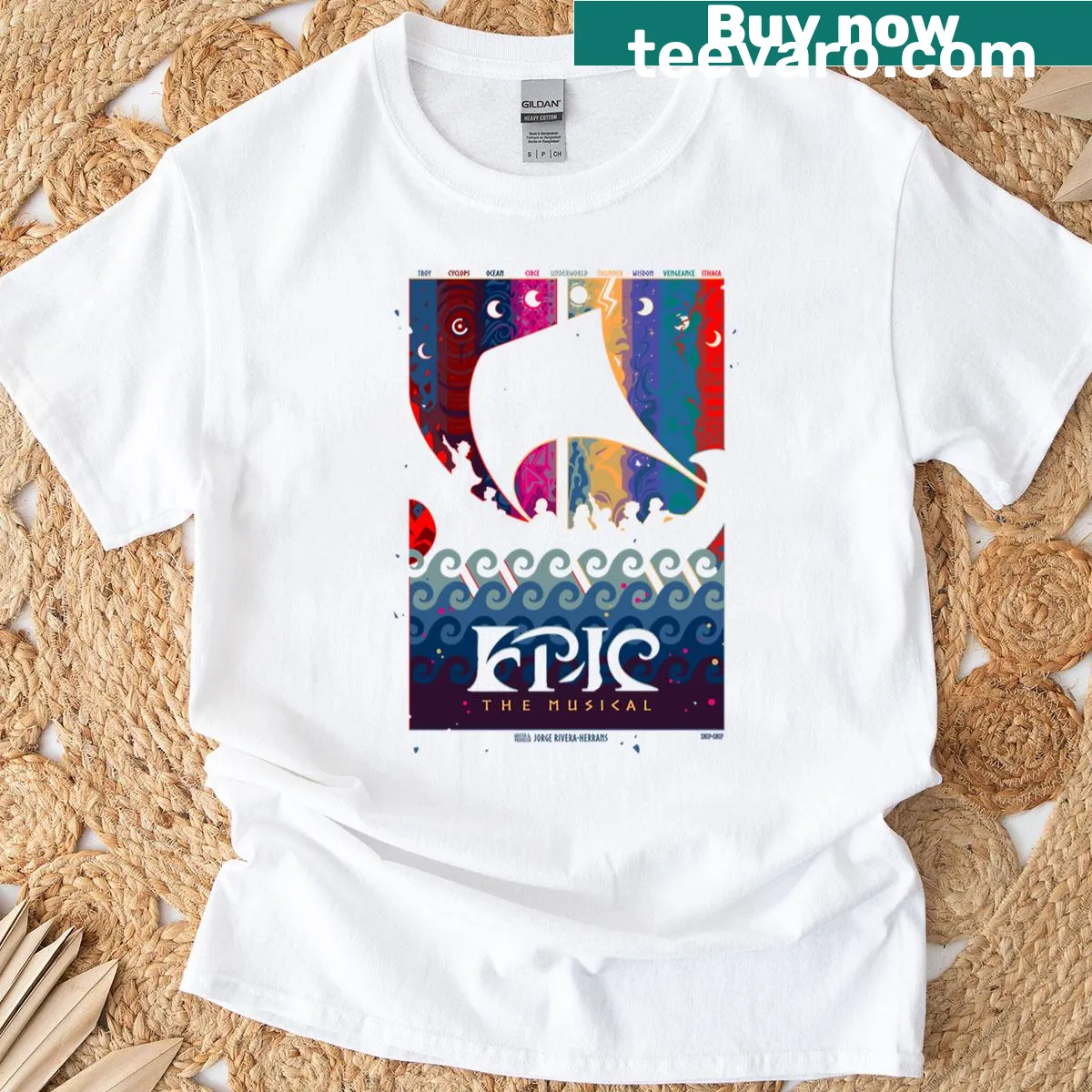 Bold typographic T-shirt with the word 'Epic' prominently displayed — on a men's t-shirt