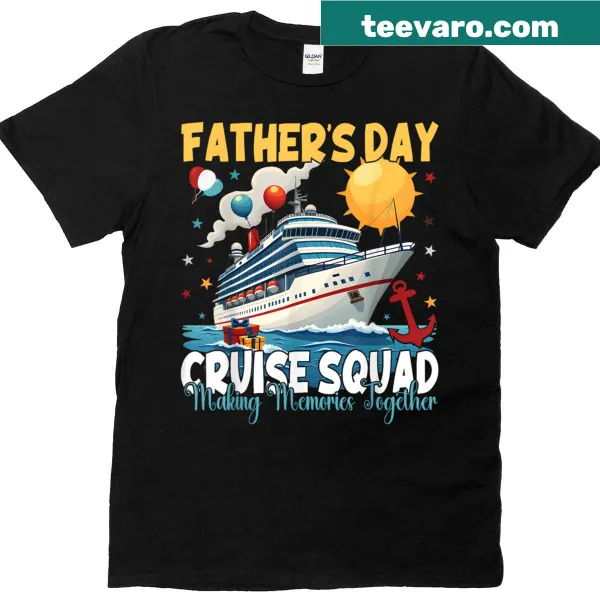 Funny Dad vacation t-shirt with Cruising Squad 2025 graphic