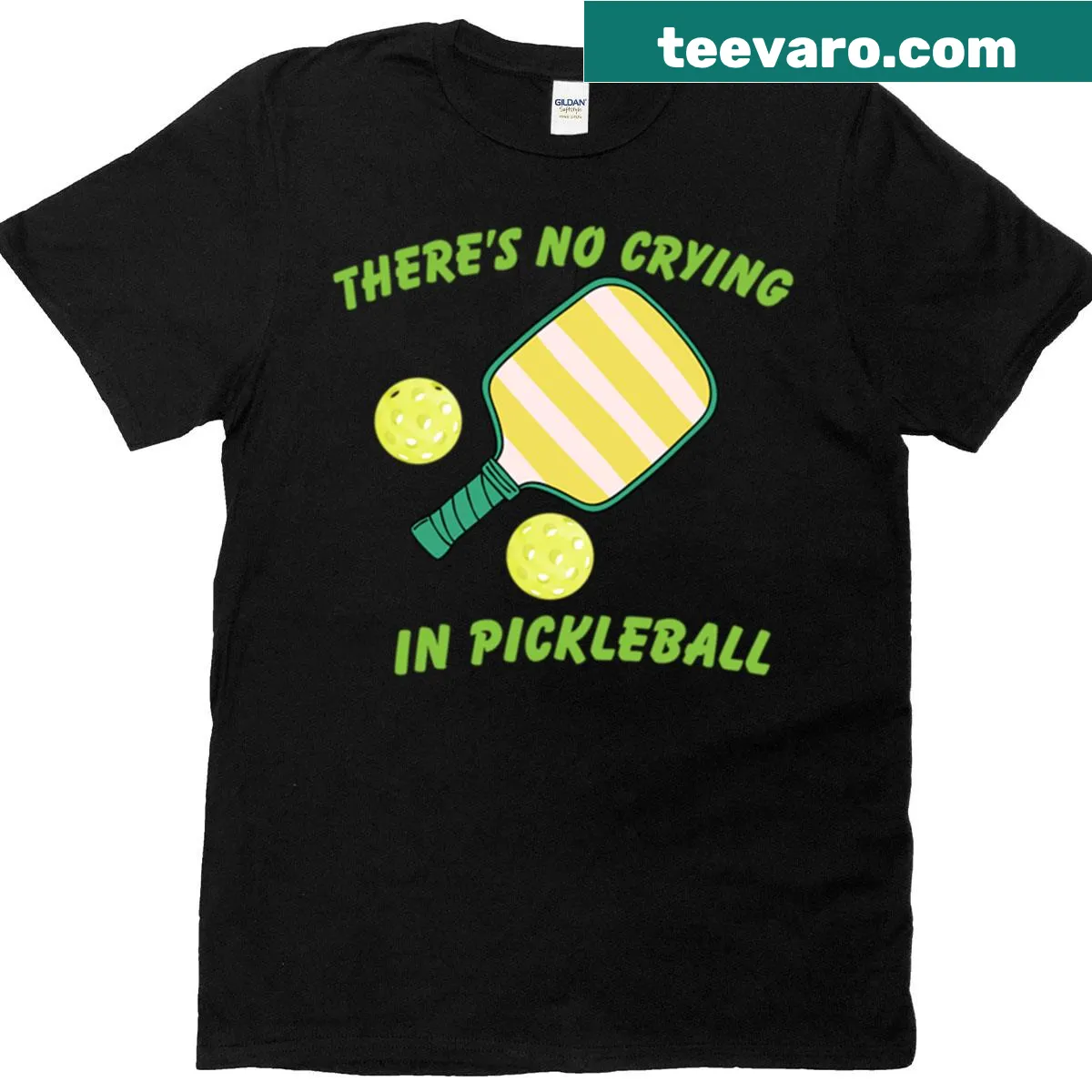 Oversized T-shirt for pickleball players with humorous graphics — on a men's t-shirt