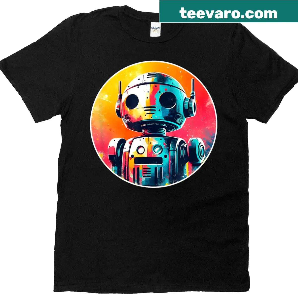 Funny robotics-themed T-shirt with a playful robot design — on a men's t-shirt
