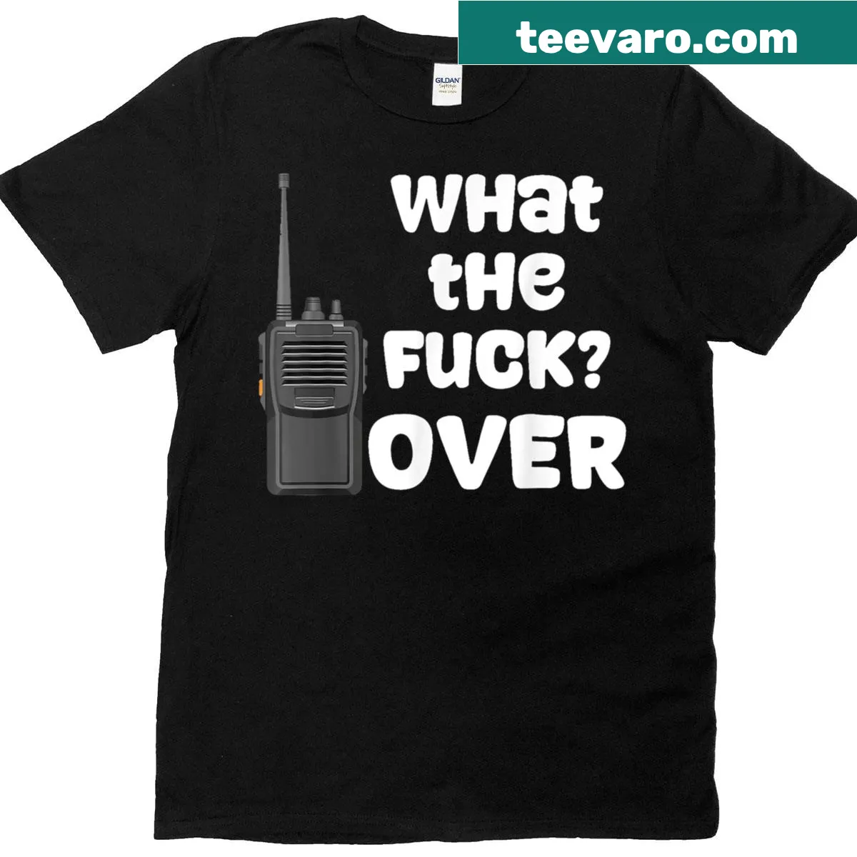 Sarcastic walkie talkie phrase on a t-shirt — on a men's t-shirt