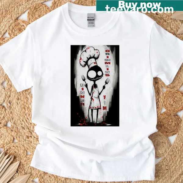 Simple 'G Dinner' text design on a premium T-shirt