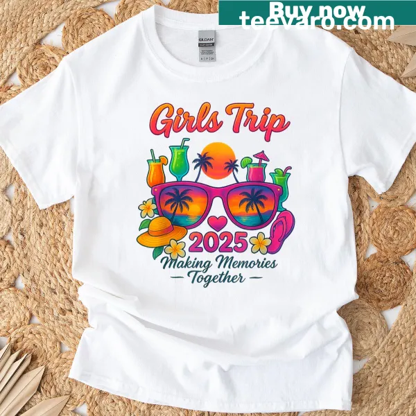 T-shirt celebrating friendship and memories from a 2025 vacation