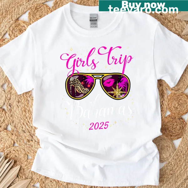 T-shirt celebrating a girls' weekend birthday trip to the Bahamas