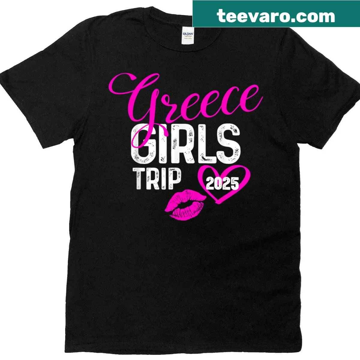 Cartoon T-shirt for girls trip to Greece in 2025 — on a men's t-shirt