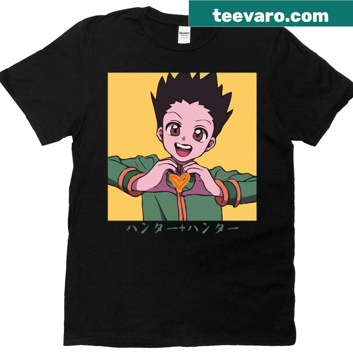 Oversized T-shirt featuring Gon Freecss from Hunter x Hunter — on a men's t-shirt
