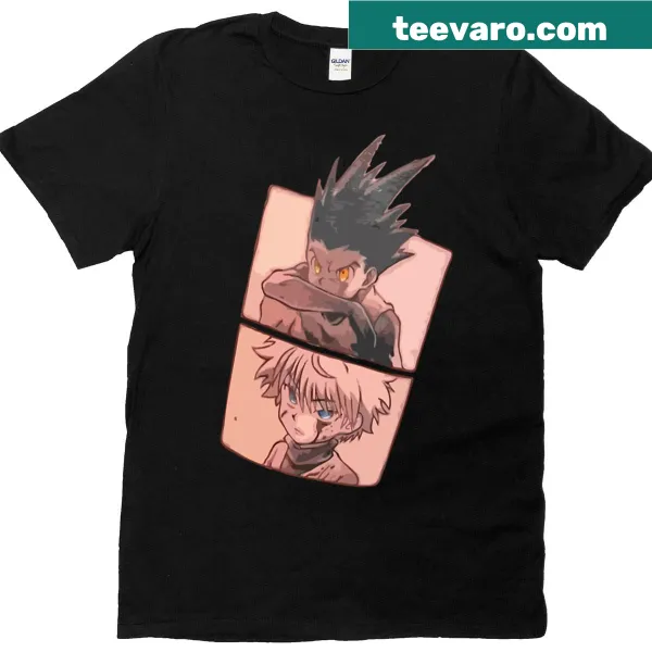 Oversized T-shirt featuring Gon Freecss and Killua graphic from anime