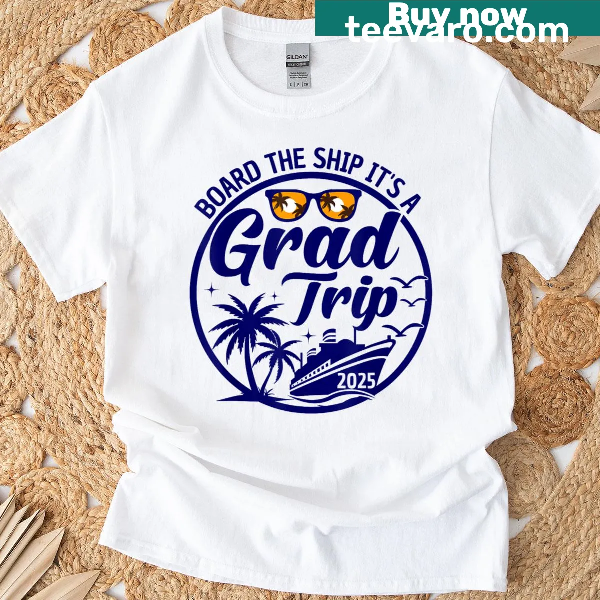 Graduation t-shirt for family celebrations and vacation cruises — on a men's t-shirt