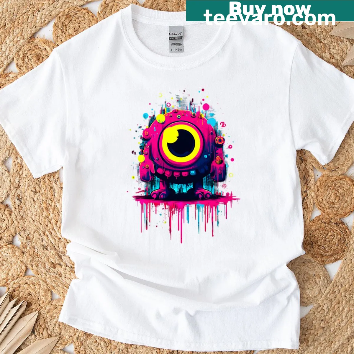 Playful cartoon graphic of gumbo on a fun t-shirt — on a men's t-shirt