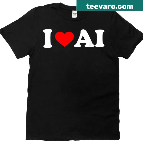 T-shirt with text expressing love for artificial intelligence