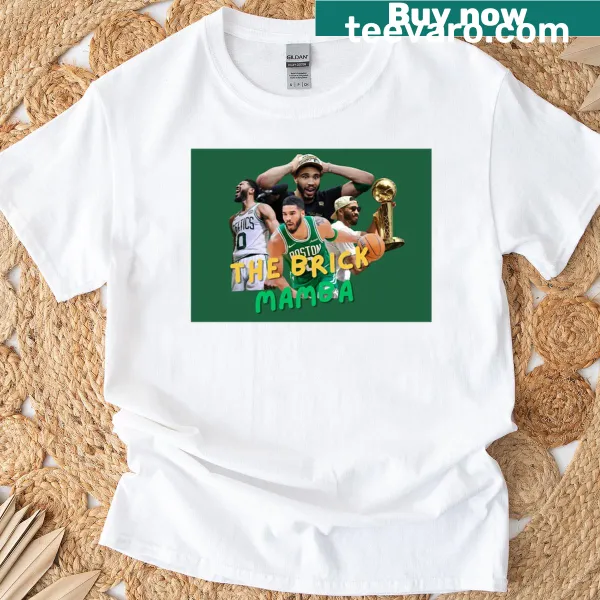 Oversized t-shirt with illustration of Jayson Tatum humorously nicknamed 'The Brick Mamba'.