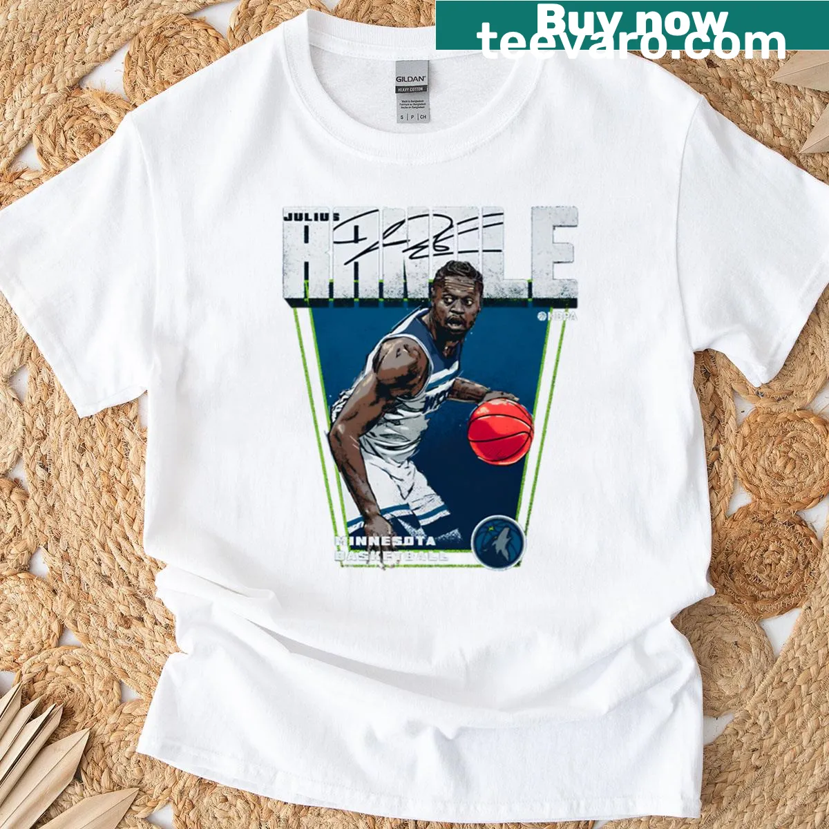 T-shirt featuring Julius Randle celebrating his Minnesota Premiere — on a men's t-shirt