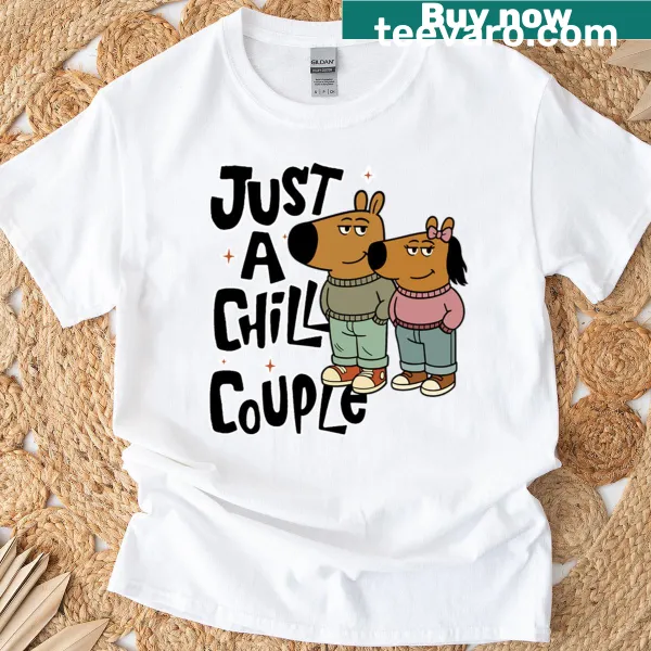 Illustrative graphic t-shirt for a chill couple