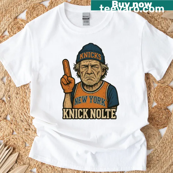 Illustration of Knick Nolte on a casual t-shirt