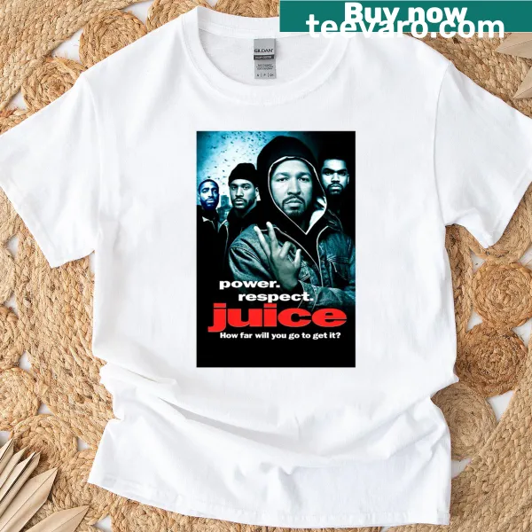 T-shirt featuring playful text 'Knicks Juice' in bold typography