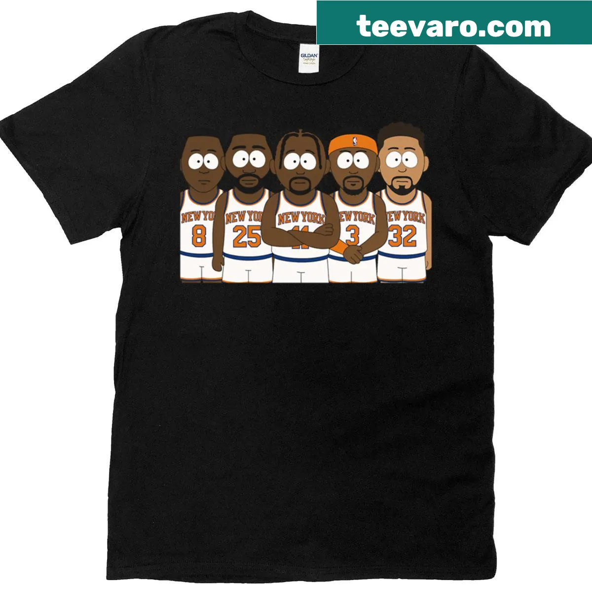 T-shirt featuring Knicks Park graphic design — on a men's t-shirt