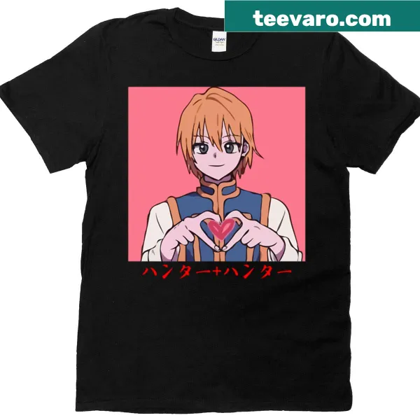 T-shirt featuring Kurapika Hunter graphic from anime.