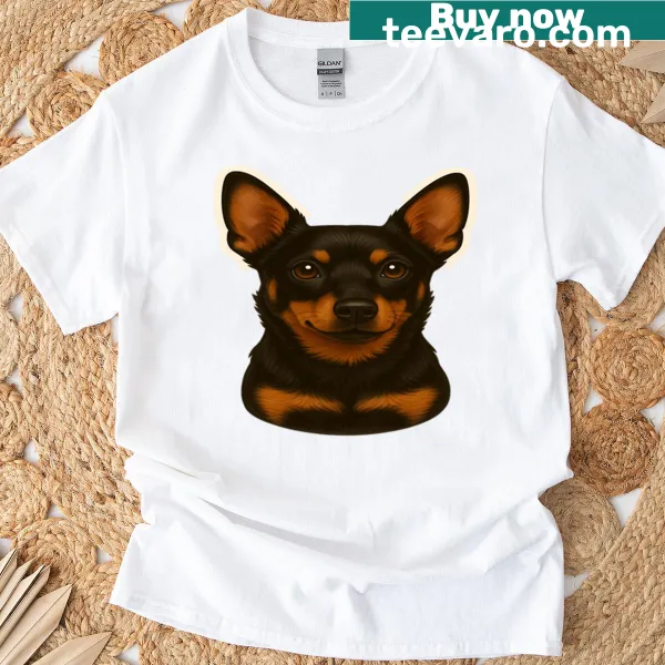 Illustration of a Lancashire Heeler dog on a t-shirt